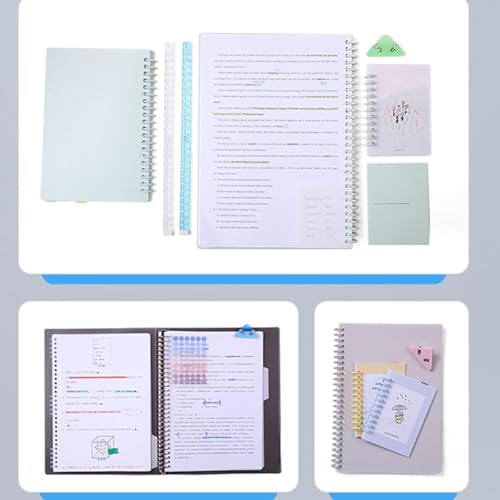 30 Hole Puncher Binder, Circle Loose Leaf Manual Punching Machine, Perforated Sheet 5 Per Copy Paper, Feed Depth 6.5 Mm, Punch Pitch 9.5 Mm, for Craft Paper, DIY Crafts, Office School