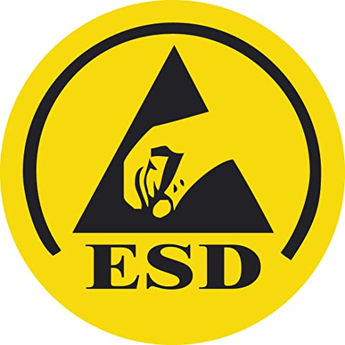 ESD-Safe Calculator Made with Anti-Static Plastic for Basic Math Problems in Static Sensitive Areas, 12 Digit with Large LCD Display, Solar and Battery Dual Power, Standard Function, Black