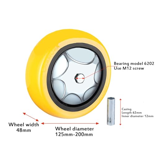 Mavvilo Heavy-Duty Fur Wheels - 4-Piece Set Swivel Casters with Mum-Heavy Polyurethane - Universal Rollers for Smooth Movement On All Floor Types Enhance Comfort & Save Energy,F+U-5In