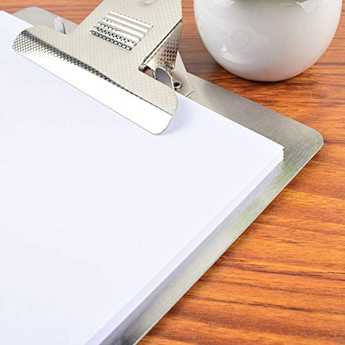 A4 Stainless Steel Storage Clipboard - File Binder for Nurses, Students and Offices - Durable & Convenient