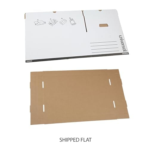 Universal One Lift-Off Lid File Storage Box, Legal, Fiberboard, White, 12/Carton (95221)
