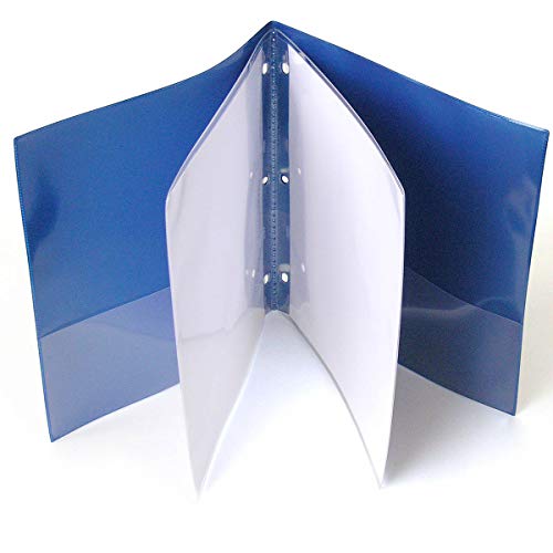 StoreSMART - 9 1/4" x 11 3/4" Multi-Pocket Folder for Commerical Truck Drivers - Metallic Blue - Two-Page - 10 Pack - ZR8004-TRUCK-MB-10
