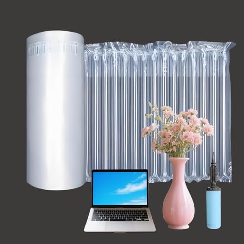 Ufriandz Large Bubble Cushioning Wrap 15.7" x 262 Ft Inflatable Air Pillow for Shipping Packing Moving Heavy Duty Eco-Friendly Packing Supplies for Fragile Items with Pump, Glass Bottle Packaging