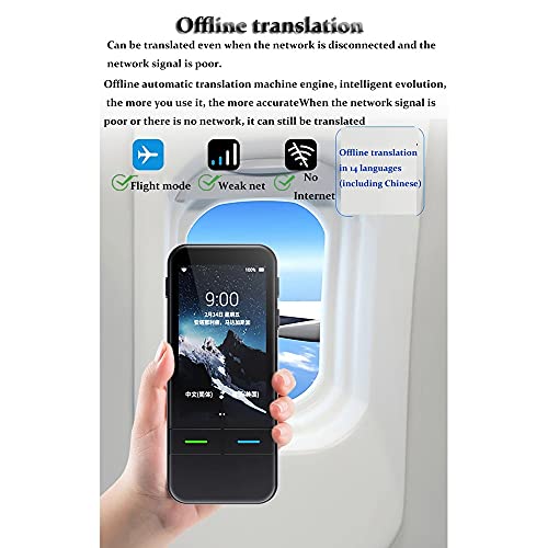 AI Voice Real Time Translator 138 Multi Online Languages Voice-Record 3.1 Inch Big Touch Screen Learning Conversion T11