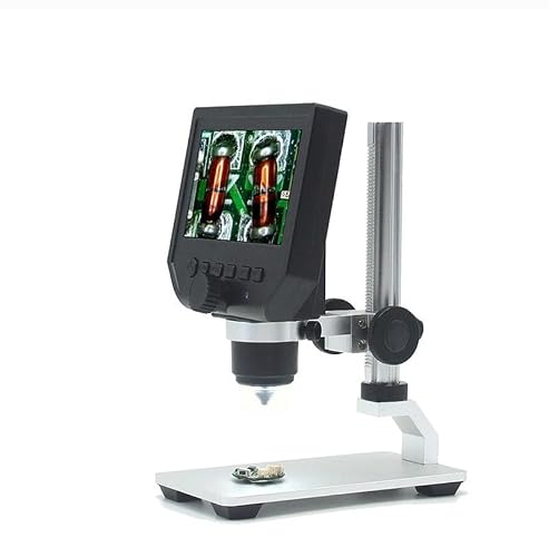 ZTBH Microscope Accessories Kit 600X Digital Electronicmicroscope Video Microscope 4.3 Inch HD LCD Magnifier Stand Microscope Slides(Gooseneck Style)