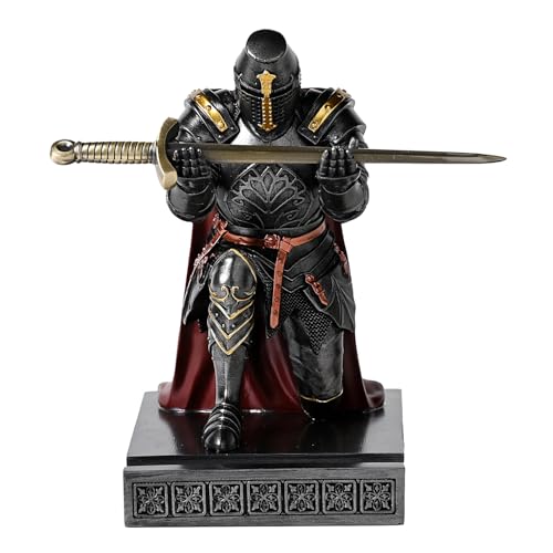 Medieval Templar Vanguard Officer Knight Pen Holder Desk Organizers Iron
