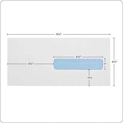 Quality Park Healthcare Claim Form #10 1/2 Envelopes, 1 Window, CMS-1500, Self Seal, Privacy Security Tint, 4-1/2 x 9-1/2 Inches, 24 lb White, 500/Box (QUA21438)