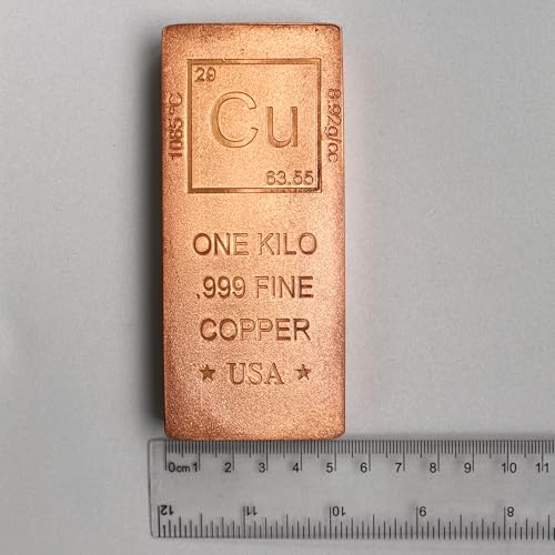 1 Kilo Copper Bar (Flat Style) .999 Pure Paperweight