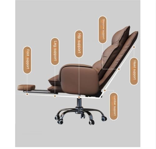 FZGGWYHL Managerial s, Home Office Desk s, Swivel Leather Computer Office Comfortable Home Ergonomic Swivel