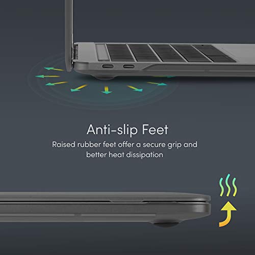 Moshi iGlaze Hardshell Case for 13" MacBook Pro 13 2020 (Thunderbolt 3/USB-C), MacBook Cover, Scratch Protection, Easy Installation and Removal, Good Heat Dissipation, Stealth Black