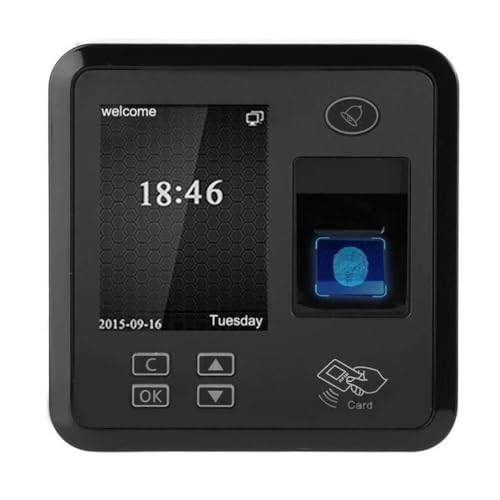 Attendance Machine,Time Attendance System Machine Device Machine,Fingerprint Sensor 2.4 Inch TFT Fingerprint Card Attendance Machine Access Control System