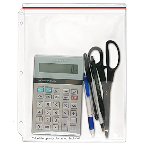 STORE SMART - Supply Zipper Case for 3-Ring Binders - 10-Pack - Vinyl Plastic - VH309-10