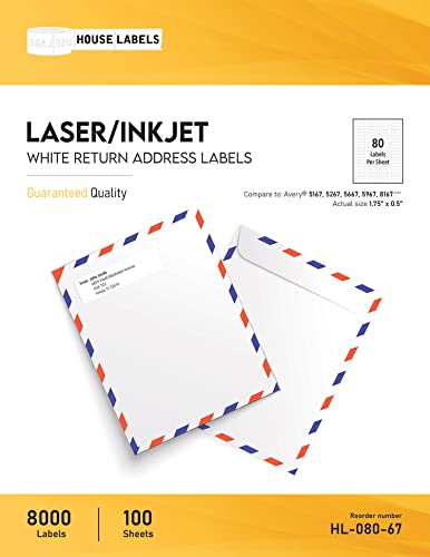 HouseLabels 80-up Address Labels (1/2" x 1-3/4")