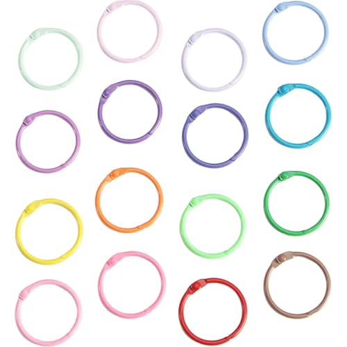 Binder Ring 150Pcs Multifunction Binder Office Clips Metal Key Chain for Index Cards Reusable for Notebook Loose-Leaf Book Binding