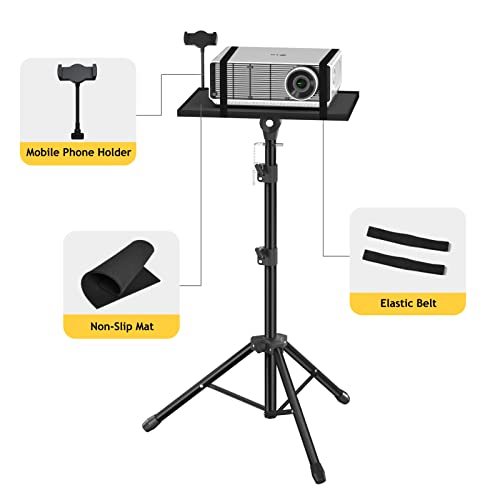 Facilife Projector Stand Tripod - Laptop Tripod Projector Stand Adjustable Height 22 to 47 Inch, Projector Tripod Stand, Tripod for Projector, Projector Stand for Outdoor Movies