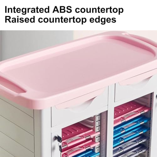 Multi-Tier Mobile Chart Rack with Numbered Compartments