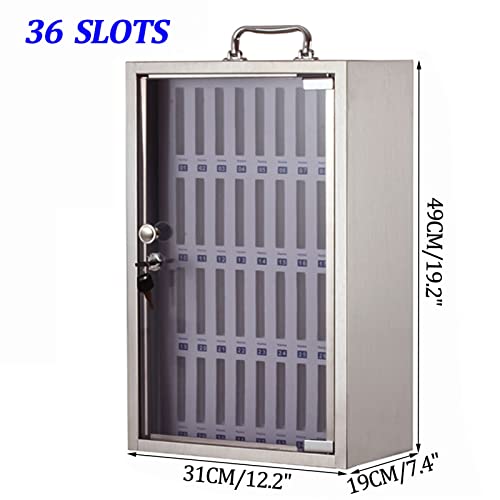 Dntum Mobile Stand,Locker Shelves,Cell Phone Lock Box,Wall Mount Storage Box,Phone Holder Cabinet Storage Box,Phone Cabinet,Storage Box,Metallic36Slots