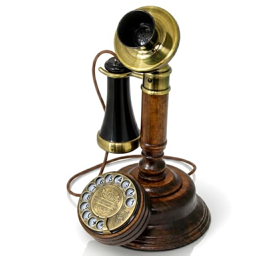 Opis Technology 1921 Cable Model C Real Wood Candlestick Rotary Phone