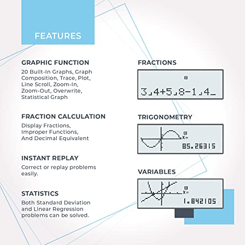 CATIGA Scientific Calculators with Graphic Functions, Graphing Calculators with Multiple Modes, Scientific Calculators for Students, High School or College Courses, Calculadora Cientifica, CS-229