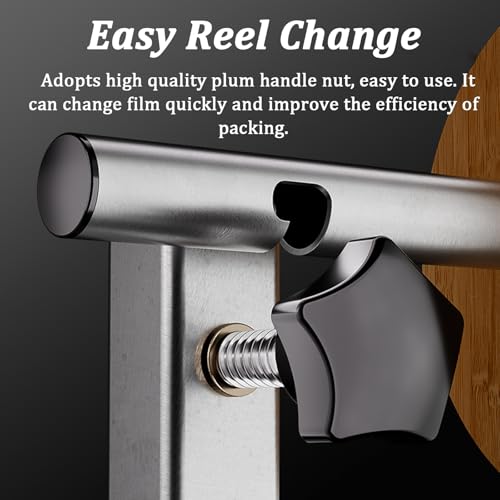 XAWSOP Stretch Film Dispenser for Packing, Moving and Shipping, Heavy-Duty Packaging Rack for Bubble Cushion, Pearl Cotton & EPE Foam Rolls, Space-Saving,15.7x21.3x27.5in