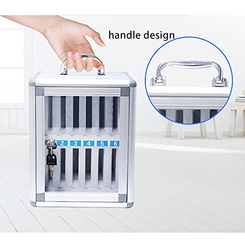 YXCUSAM Mobile Phone Locker, Aluminum Alloy Pocket Chart Mobile Phone Storage Cabinet, Lockable, Suitable for Classrooms, Offices (12)