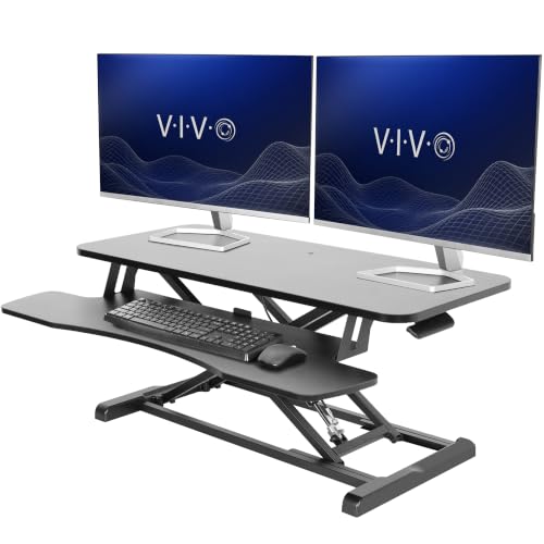 VIVO Black 36 in Standing Desk Converter, DESK-V036KB