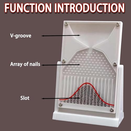 TsoLay 12 * 18cm Galton Board Experiment Model, Desk Galton Board with Bell Curve, Effective Statistical Law Demonstration, Enhance Learning, for Physics Lab Teaching and Random Distribution Learning