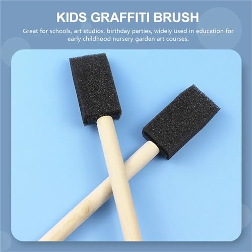 Foam Brushes for Painting 100-Piece Craft Foam Brushes - Sponge Applicators Perfect for Watercolor Painting & Graffiti Artwork