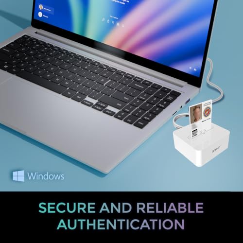 Adesso SCR-500 USB-C Desktop Smart Card Reader with USB-A Adapter