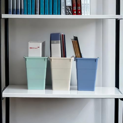 6 Pack Plastic Book and Binder Holder, Files Book Bins for Classroom, Boho