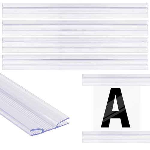 15 Pcs Letter Tracks for Plastic Sign, Sign Tracks with Changeable Letters, 40 Inch Clear Plastic Marquee Letter Board Path, Fit Promotional Poster Board