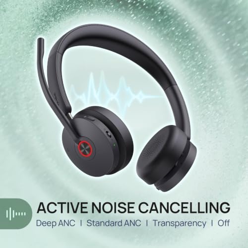 Yealink WH68 Hybrid DECT and Bluetooth ANC Wireless Headset with Microphone