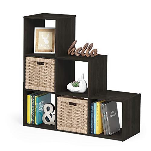 Furinno Pelli 3-2-1 Cubic Storage Cabinet, Espresso