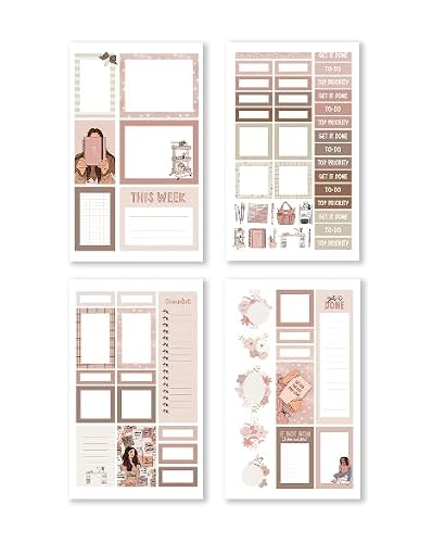 Rongrong Planner Babe Sticker Book for Planners, Calendars, Journals – Aesthetic Premium Quality Hand Drawn Perfect for Making Your Planner Beautiful – Scrapbook Accessories – 24 Pages