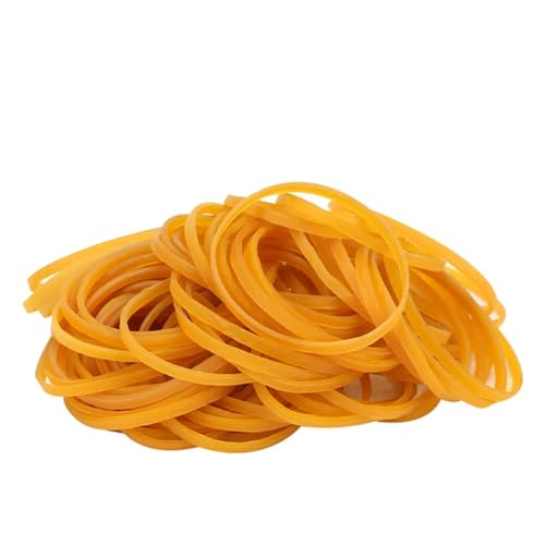 VGGBNG Large Rubber Bands,Thick Elastic Bands, 50pcs Dia 20mm~75mm Yellow High Elastic Rubber Bands Wide 3/5/10mm for Home School Office Industrial(50x3mm)