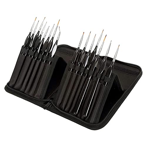 Feilx 15Pcs Miniature Painting Brushes Kit Professional Mini Fine Paint Brushes Set Detail Paint Brush Set Paintbrush Sets