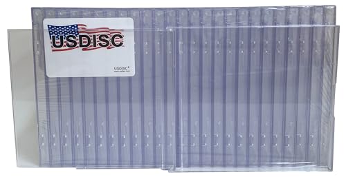 USDISC Calendar Display Case Standard 10.4mm, Clear, Pack of 100