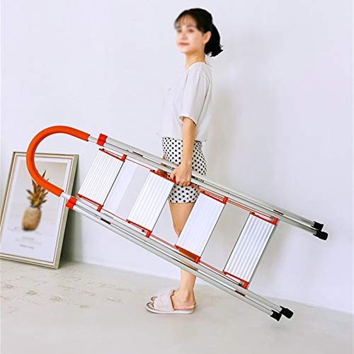 FLYIFE Step Stool Firm Ladders, Portable with Anti-Slip Mat 3 4-Step Stool Library Store Folding Steps/45X80X136Cm