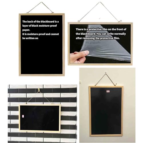 JKSVTF Chalk Board Outdoor Chalkboard Blackboard Chalkboards Magnetic Dry Wipe Pen Paint Black Erasers Magnets Erasable Border Wooden Single Side Wall-Mounted Magnetic (Green 60x90cm)