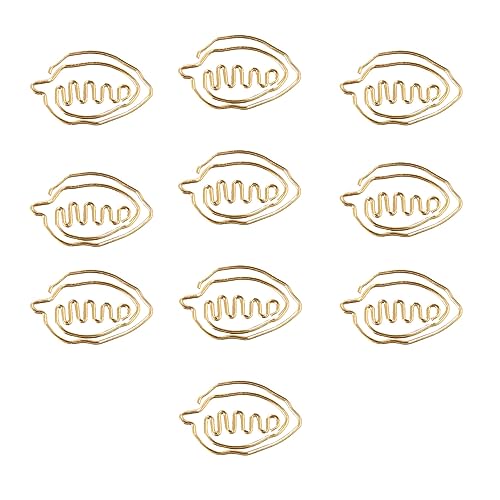 LENmzpomA 30pcs Cute Paper Clips, Special Shape Paper Clips Creatively Cute Plated Metal Bookmark for Students, Stationery Supplies