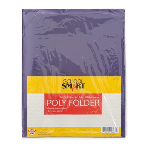Folder TAKE Home Heavy Duty Purple SCHOOL SMART Pack of 24