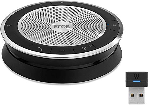 EPOS SP30+ Bluetooth Speakerphone for Streaming Voice and Video Distance Learning, Remote Work, School, Conferencing Apps - Zoom, Webex, Meet, Teams Bundled with Global Teck Gold Support Plan