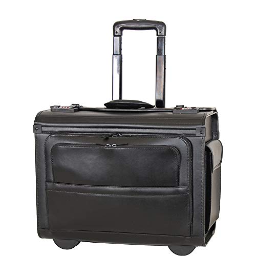 Netpack Leather Rolling Computer & Catalog Case (Black)