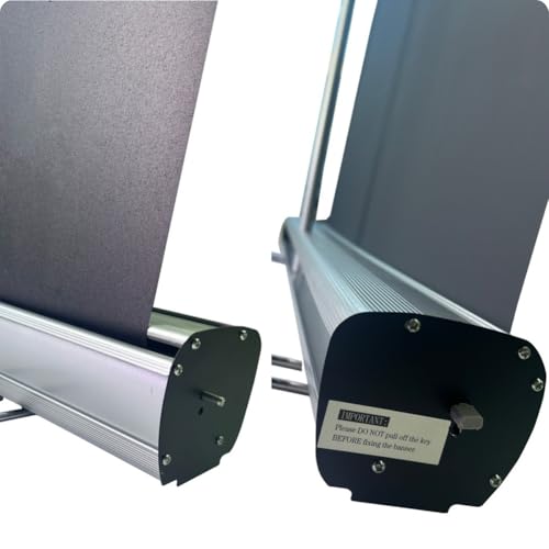 HYSDPOT Standard Retractable Banner Stand with Carrying padded Canvas Bag and Box (Stand Only) (33.5"x80")(6 UNITS)