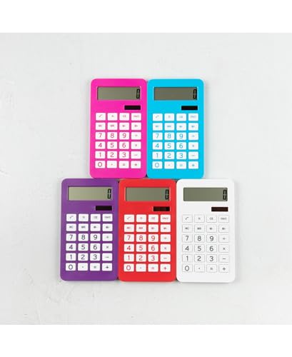 JAM PAPER Desktop Calculator - 10 Digit LCD Display - 3 3/4 x 6 3/4 Inches - White - Bulk 10/Pack