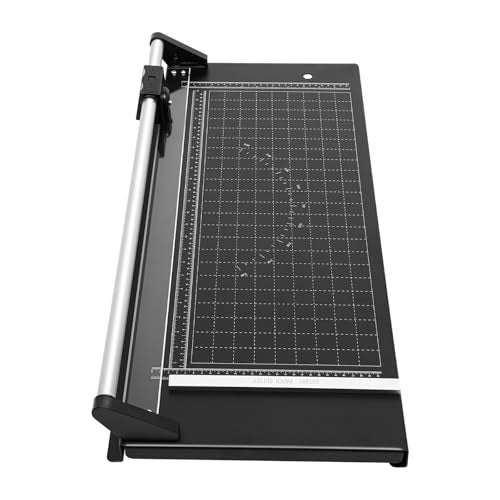 Rotary Paper Trimmer 24in Heavy Duty Manual Precision Cutter w/Guide Scale