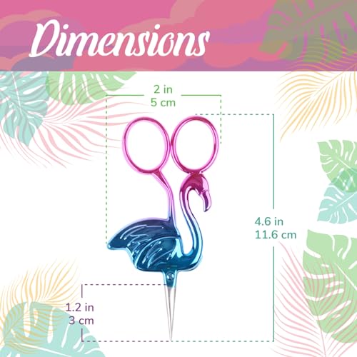 JubileeYarn Flamingo Embroidery Scissors - Pink, Rainbow, Nighshade - 30 Total Scissors