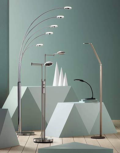 Magnum Adjustable Height French Bronze Task LED 61" Tall Floor Lamp
