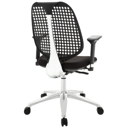 Modway Reverb Modern Ergonomic Office Chair with Adjustable Armrests in Black