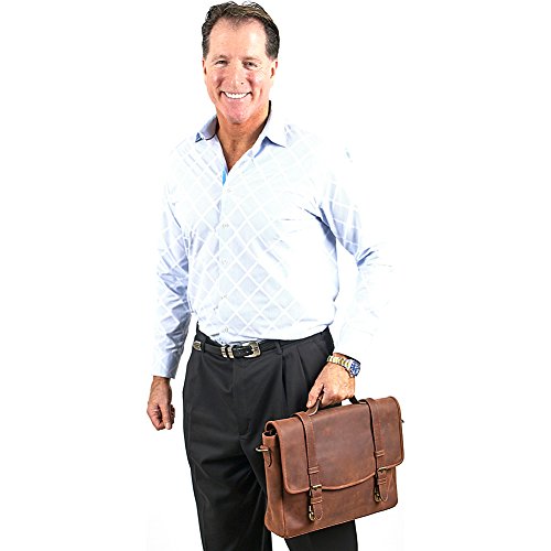 Claire Chase Rustic Messenger Laptop Messenger Bag, Rustic Brown